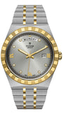 Tudor Royal Diamonds Automatic Grey Dial Two Tone Steel Strap Watch for Men - M28603-0002