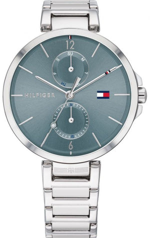 Tommy Hilfiger Angela Blue Dial Silver Steel Strap Watch for Women - 1782126