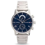 Tommy Hilfiger Kane Blue Dial Silver Steel Strap Watch for Men - 1710401