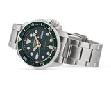 Seiko 5 Sports Automatic Analog Green Dial Silver Steel Strap Watch For Men - SRPD63K1