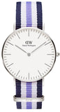 Daniel Wellington Classic Trinity White Dial Three Tone Nylon Strap Watch For Women - 0609DW