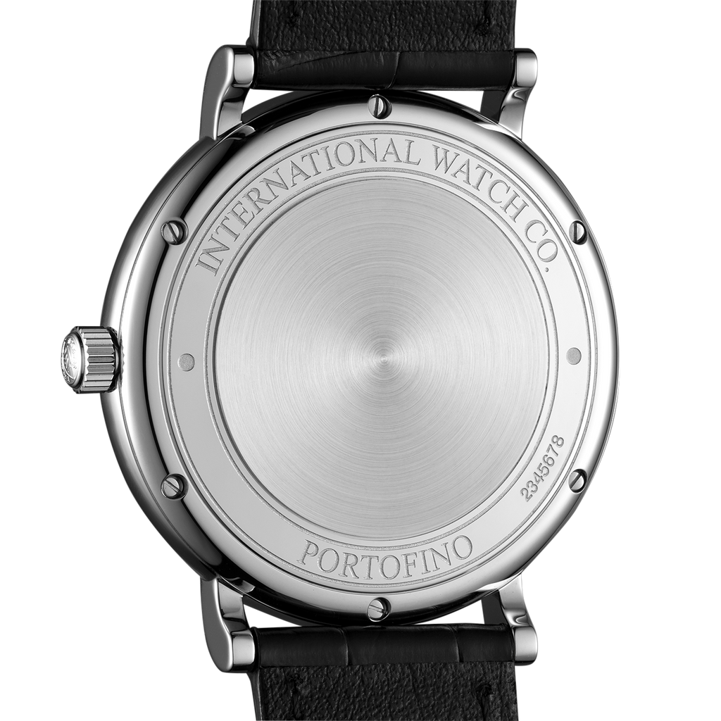 IWC Portofino Automatic Blue Dial Black Leather Strap Watch for Men - IW356523