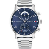 Tommy Hilfiger Kane Blue Dial Silver Steel Strap Watch for Men - 1710401