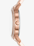 Michael Kors Tibby Pave Rose Gold Dial Rose Gold Steel Strap Watch for Women - MK1058