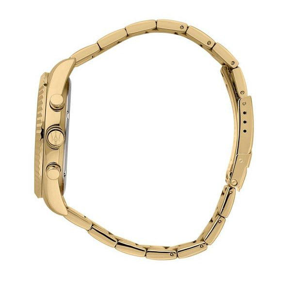 Maserati Competizione Chronograph Blue Dial Gold Steel Strap Watch For Men - R8853100026