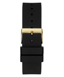 Guess Venus Diamonds Black Dial Black Rubber Strap Watch for Women - GW0118L1