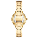 Michael Kors Quartz Mother of Pearl White Dial Gold Steel Strap Watch For Women - MK1065