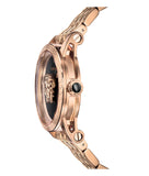 Versace Palazzo Empire Black Dial Rose Gold Steel Strap Watch for Men - VERD00718