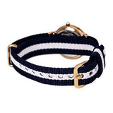 Daniel Wellington Classy Glasgow White Dial Two Tone Nylon Strap Watch For Women - DW00100066