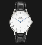 Daniel Wellington Dapper Reading White Dial Black Leather Strap Watch For Men - DW00100108