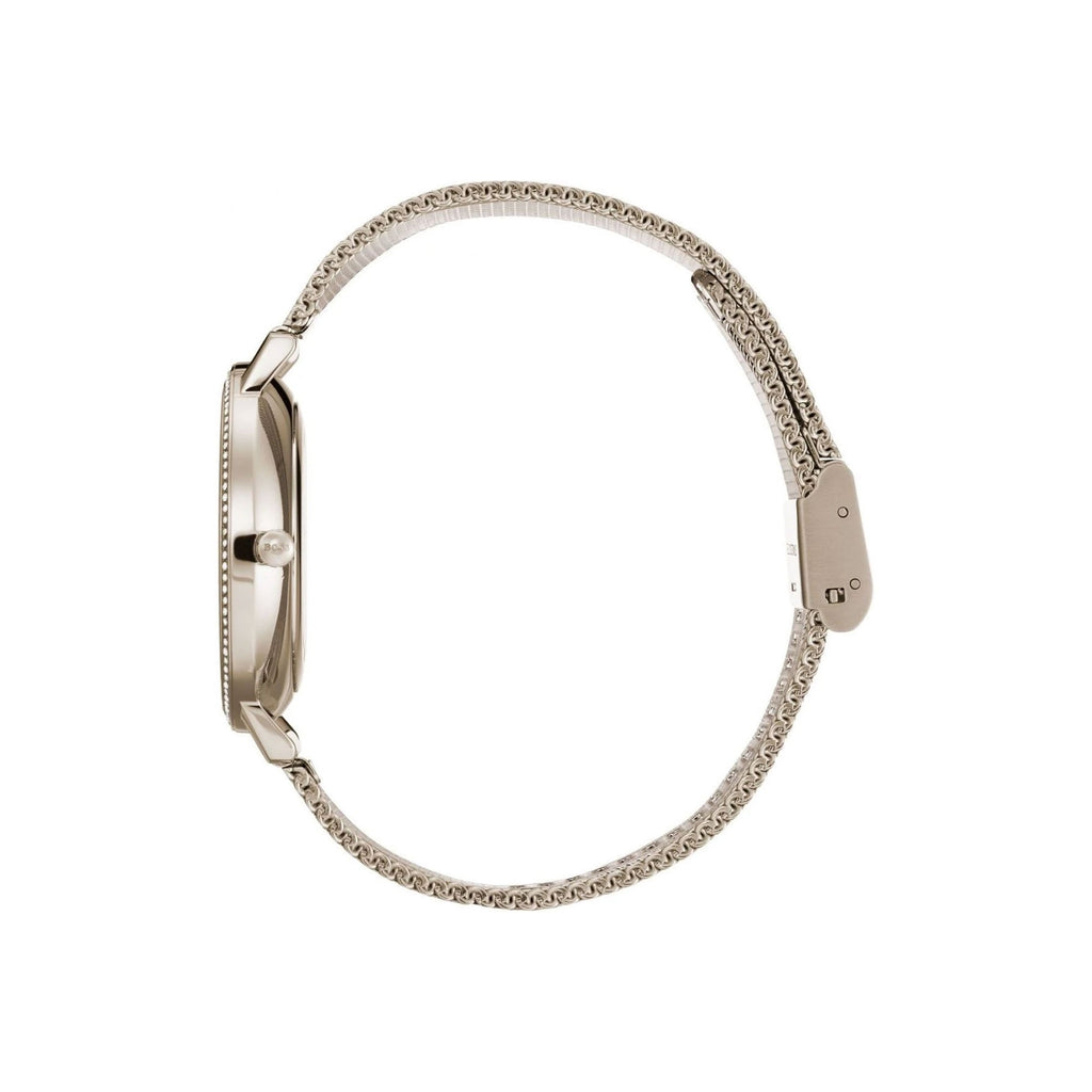 Hugo Boss Infinity Carnation Gold Dial Gold Mesh Bracelet Watch for Women - 1502519