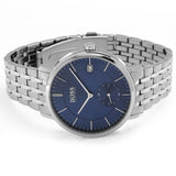 Hugo Boss Corporal Blue Dial Silver Steel Strap Watch for Men - 1513642