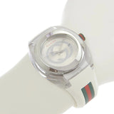 Gucci Sync XXL White Dial White Rubber Strap Watch For Men - YA137102