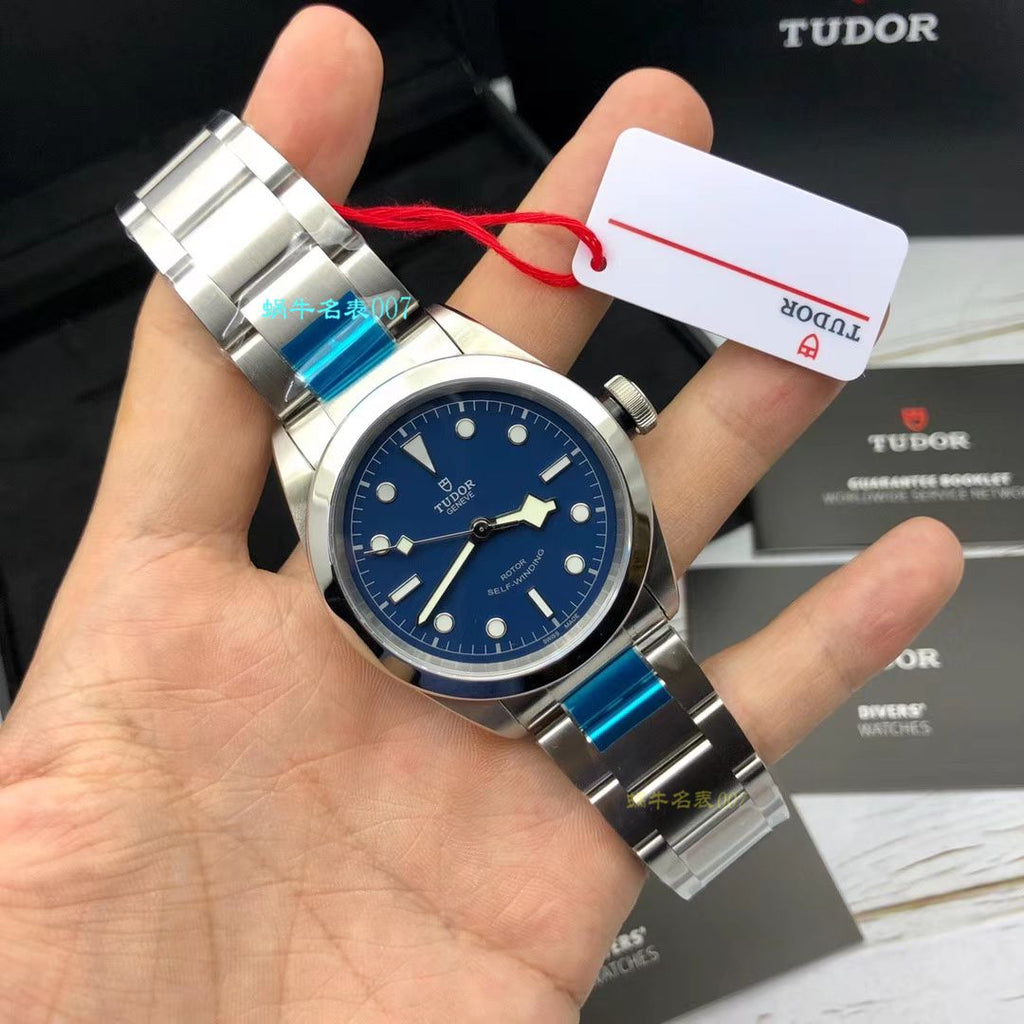 Tudor Black Bay Automatic Blue Dial Silver Steel Strap Watch for Men - M79540-0004