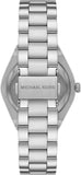 Michael Kors Lennox Three Hand Silver Dial Silver Steel Strap Watch For Women - MK7393