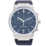 Salvatore Ferragamo Sapphire Chrono Blue Dial Blue Rubber Strap Watch for Men - SFME00923