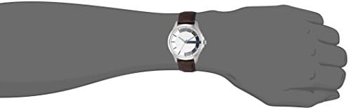 Armani Exchange Hampton Chronograph White Dial Brown Leather Strap Watch For Men - AX2187