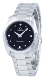 Omega Seamaster Aqua Terra Quartz Diamond Black Dial Silver Steel Strap Watch for Women - 220.10.28.60.51.001