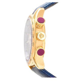 Versace V-Ray Blue Chronograph Blue Dial Blue Leather Strap Watch for Men - VDB030014