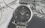 Omega De Ville Prestige Co-Axial Automatic Grey Dial Silver Steel Strap Watch for Men - 424.10.40.20.06.001