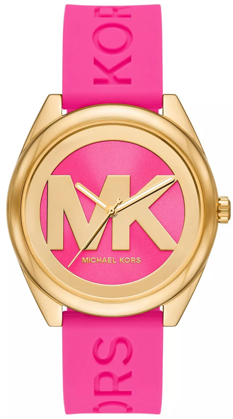 Michael Kors Janelle Quartz Pink Dial Pink Rubber Strap  display picture 3