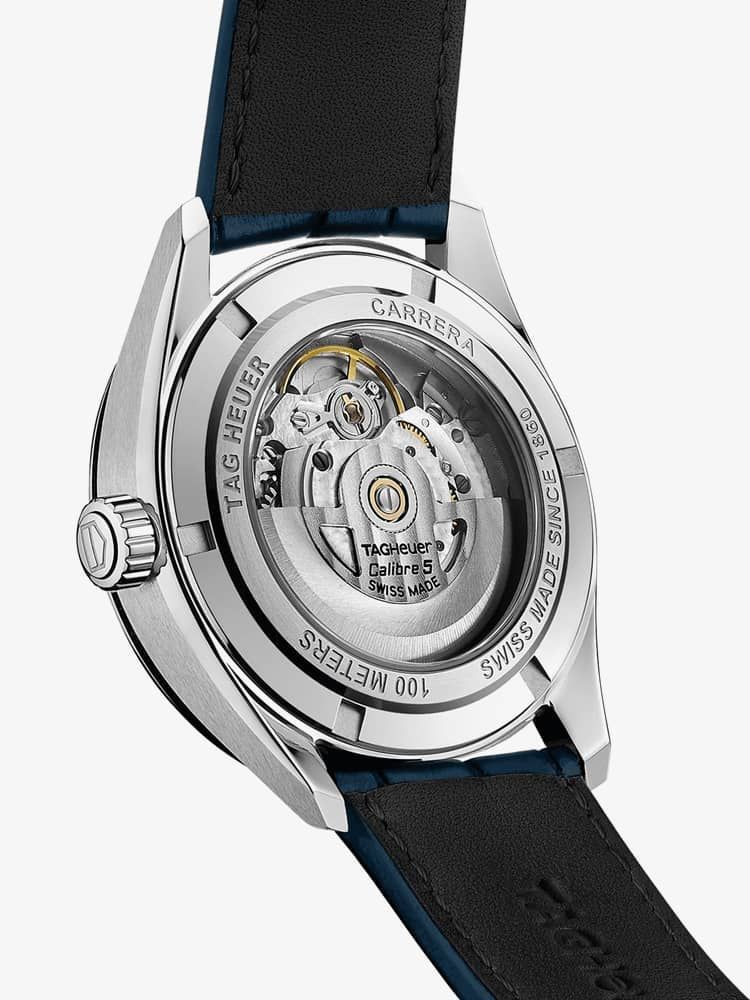 Tag Heuer Carrera Date Blue Dial Blue Leather Strap Watch for Men - WBN2112.FC6504