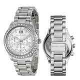 Michael Kors Brinkley Diamonds Silver Dial Silver Steel Strap Watch for Women - MK6186