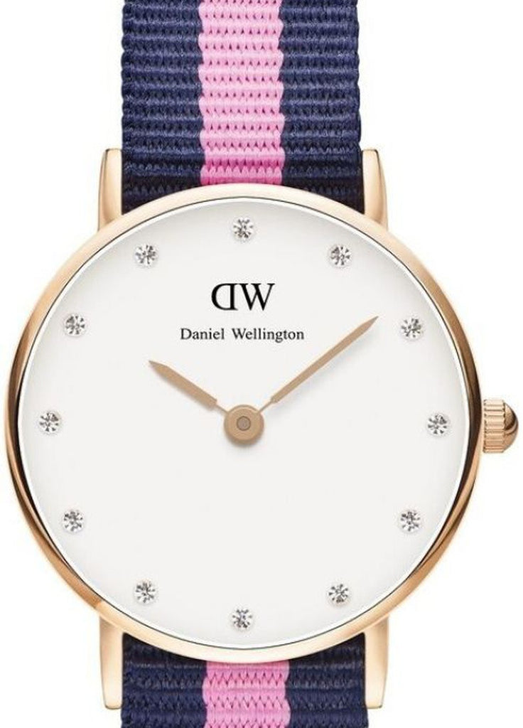 Daniel Wellington Classy Winchester White Dial Two Tone NATO Strap Watch For Women - DW00100065
