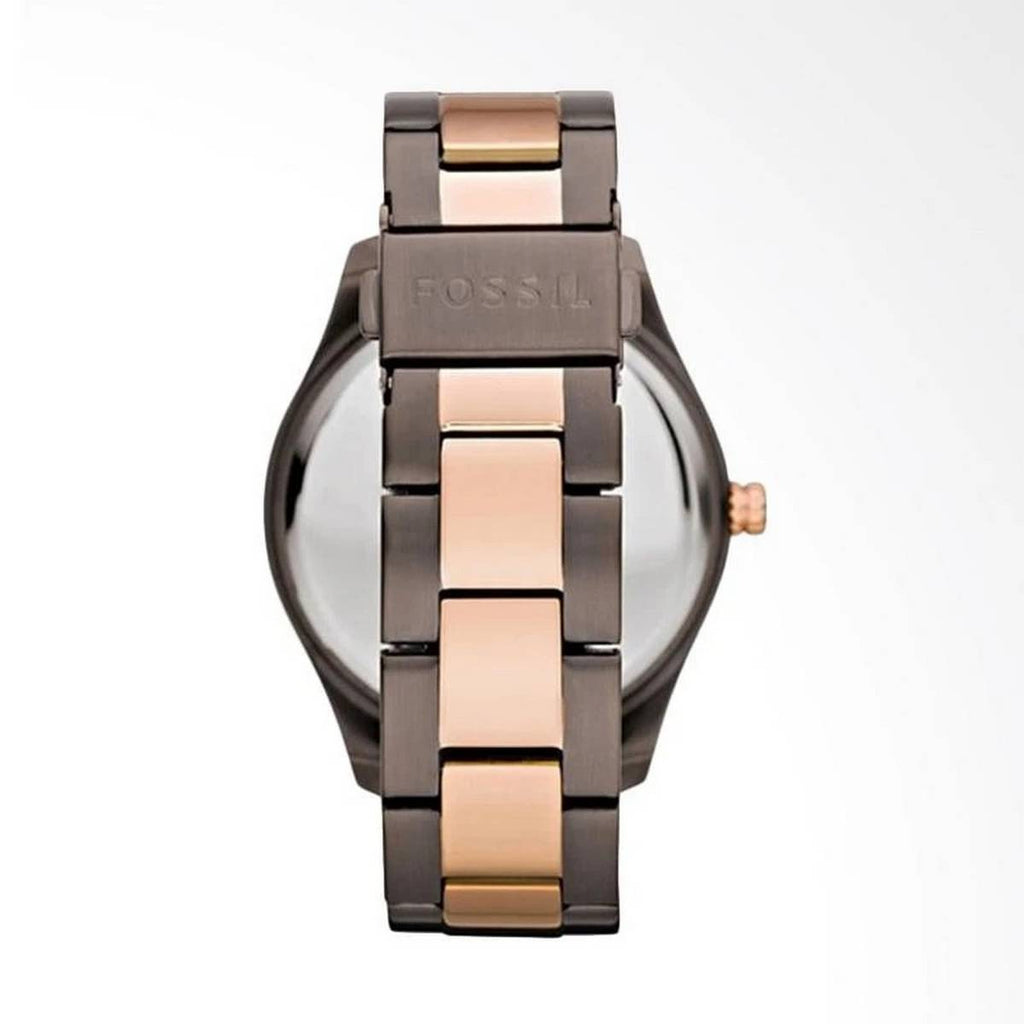 Fossil Stella Multifunction Brown Dial Two Tone Steel Strap Watch for Women - ES4079