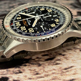 Breitling Navitimer B02 Chronograph 41 Cosmute Black Dial Silver Steel Strap Watch for Men - PB02301A1B1A1