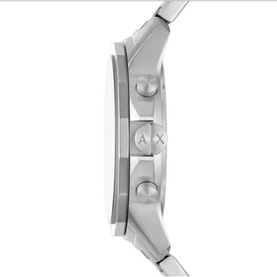 Armani Exchange Outerbanks Chronograph Silver Dial Silver Steel Strap Watch For Men - AX7141
