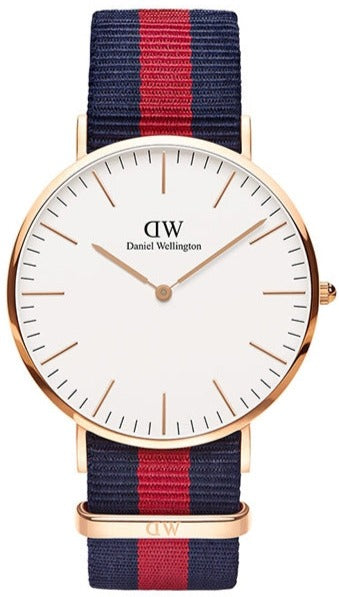 Daniel Wellington Classic Oxford White Dial Two Tone NATO Strap Watch For Men - DW00100001
