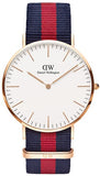 Daniel Wellington Classic Oxford White Dial Two Tone NATO Strap Watch For Men - DW00100001