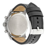 Fossil Pilot Chronograph Sky Blue Dial Black Leather Strap Watch for Men - FS5162