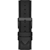 Guess Analog Quartz Black Dial Black Leather Strap Watch For Men - GW0389G4