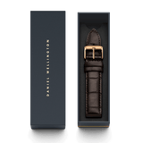 Daniel Wellington Dapper York White Dial Brown Leather Strap Watch For Men - DW00100085