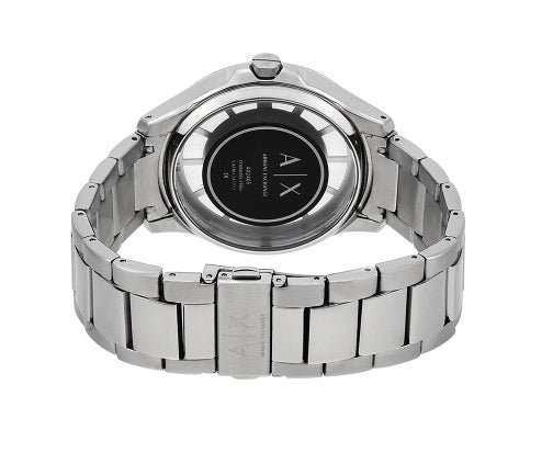 Armani Exchange Hampton Chronograph Grey Dial Silver Steel Strap Watch For Men - AX2405