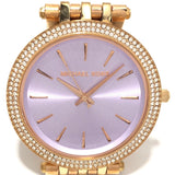 Michael Kors Darci Purple Dial Rose Gold Steel Strap Watch for Women - MK3400