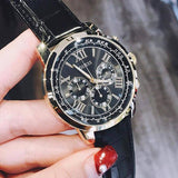 Guess Horizon Chronograph Quartz Black Dial Blue Leather Strap Watch For Men - W0380G3