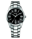 Hugo Boss Governer Black Dial Silver Steel Strap Watch for Men - 1513488