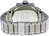 Tommy Hilfiger Trent Chronograph Blue Dial Silver Steel Strap Watch for Men - 1791053