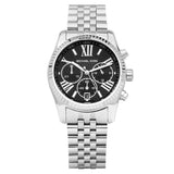 Michael Kors Runway Chronograph Black Dial Silver Steel Strap Watch For Women - MK5708