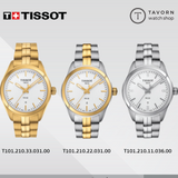 Tissot T Classic PR 100 Lady White Dial Gold Steel Strap Watch for Women - T101.210.33.031.00