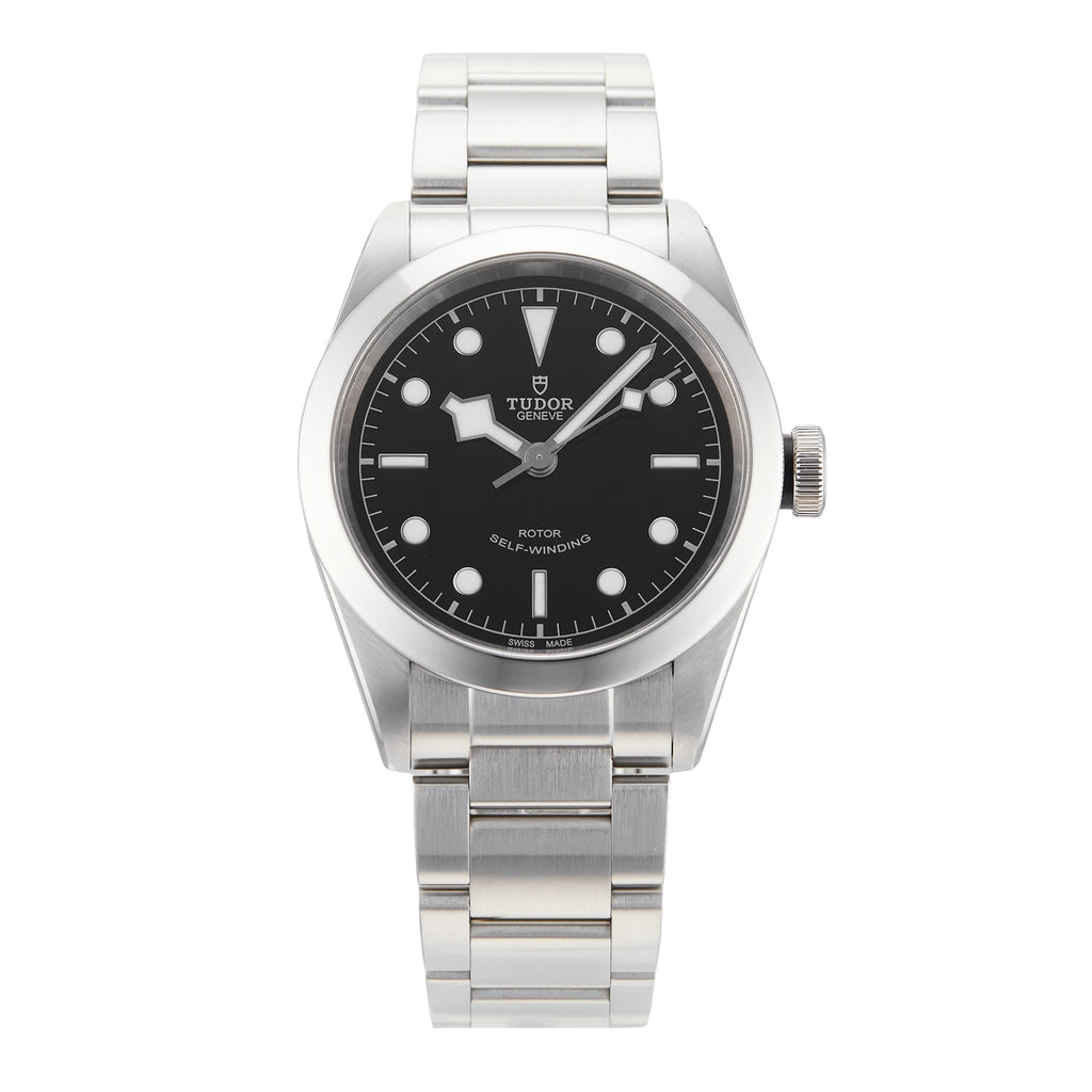 Tudor Black Bay Automatic Black Dial Silver Steel Strap Watch for Men - M79540-0001