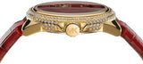 Michael Kors Camille Three-Hand Red Dial Red Leather Strap Watch for Women - MK4750