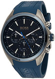 Hugo Boss Distinct Blue Dial Blue Rubber Strap Watch for Men - 1513856