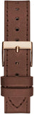 Guess Fame Quartz Rose Gold Dial Brown Leather Strap Watch For Women - GW0548L2