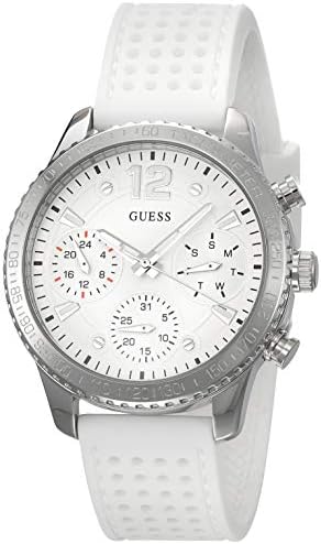 Guess Marina Quartz White Dial White Rubber Strap Watch For Women - W1025L1