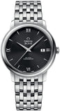 Omega De Ville Prestige Co-Axial Black Dial Silver Steel Strap Watch for Men - 424.10.40.20.01.001