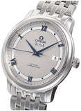 Omega De Ville Prestige Co-Axial Rhodium Silver Dial Silver Steel Strap Watch for Men - 424.10.40.20.02.001